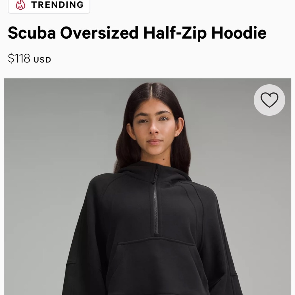 Lululemon Black Suba Half-Zip Hoodie